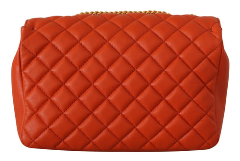 Versace Red Nappa Leather Medusa Shoulder Bag